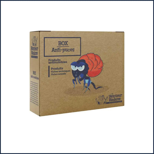 Box Anti-Puces - Kit complet avec produits insecticides professionnels pour traiter et prévenir une infestation de puces -  Monsieur Madame Anti Nuisibles