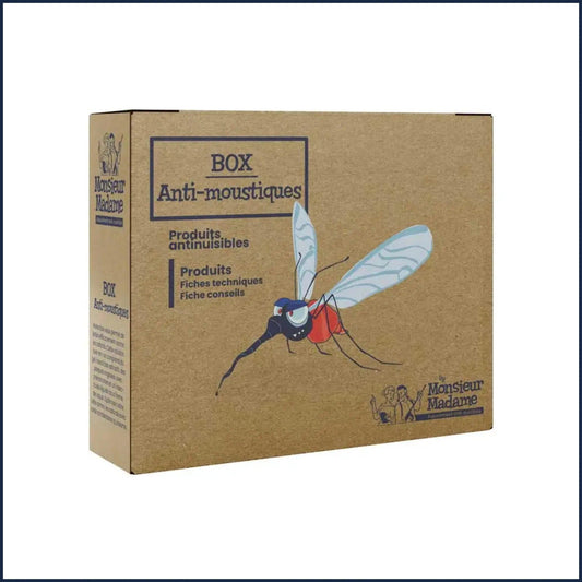 Box Anti Moustiques avec tous les produits insecticides nécessaire pour éliminer les moustiques et éviter une infestation d'insectes volants - Monsieur Madame Anti Nuisibles